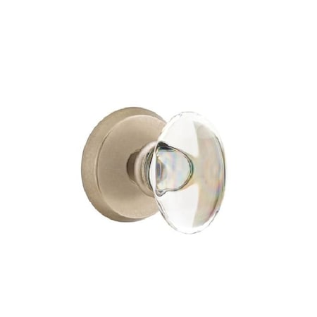 Emtek Emtek 7206HTTWB Hampton Crystal Knob Privacy Style # 2 Rose for 1-1/4" to 2" Door Tumbled White 7206HTTWB